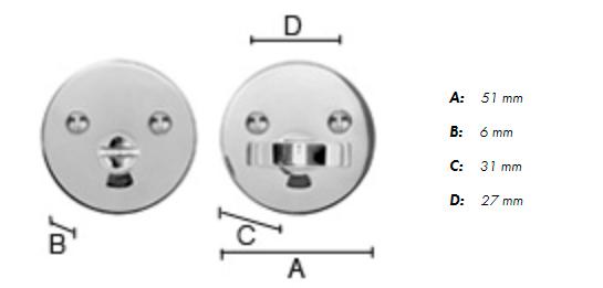 Beslagsboden Design toiletbeslag - B&oslash;rstet krom