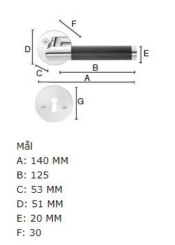 Beslagsboden Design indend&oslash;rs d&oslash;rgreb - Krom/sort