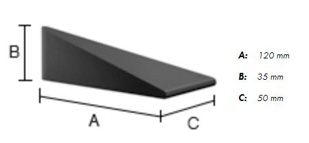 Beslagsboden d&oslash;rkile i gummi - Gr&aring;