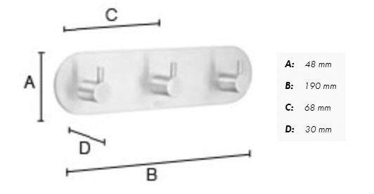 Beslagsboden selvkl&aelig;bende knager&aelig;kke m/tap - Rund - Krom