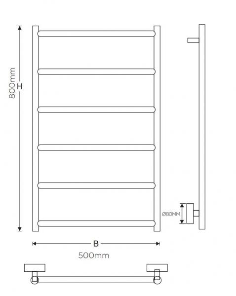Str&oslash;mberg Cento h&aring;ndkl&aelig;det&oslash;rrer - 50x80 cm - Lakeret messing