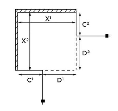 Str&oslash;mberg Lucca 165 firkantet niche - Skr&aelig;ddersyet