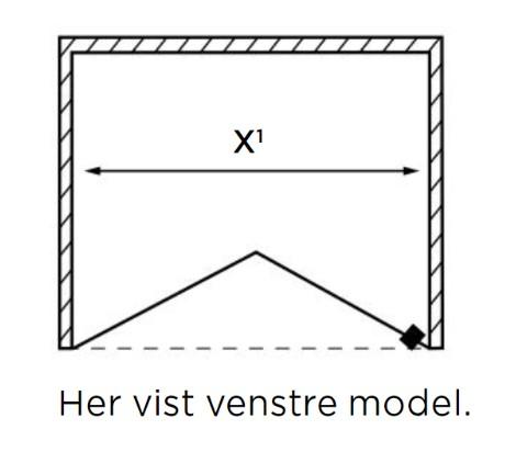Str&oslash;mberg Savona 180 nichefolded&oslash;r 700mm - Klart glas/krom