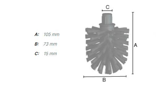 Smedbo l&oslash;st b&oslash;rstehoved til WC-b&oslash;rste - Hvid