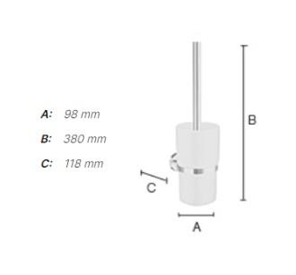 Smedbo Home toiletb&oslash;rste - Mat sort/porcel&aelig;n