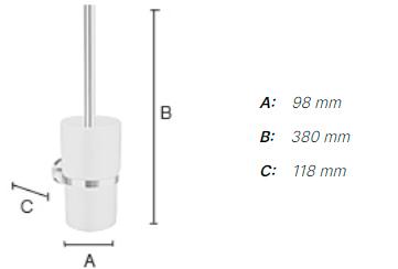 Smedbo Home toiletb&oslash;rste - Krom/porcel&aelig;n
