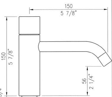 Vola HV1EN elektronisk h&aring;ndvaskbatteri - Krom