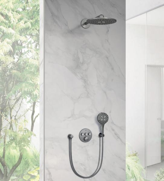 Grohe SmartControl komplet brusesystem m/SmartActive brus til indbygning - B&oslash;rstet Hard Graphite