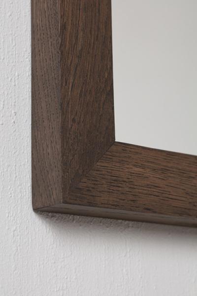 Str&oslash;mberg Rustic spejl m/ramme i massiv eg 60 x 80 - M&oslash;rk