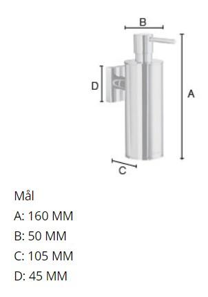 Smedbo House s&aelig;bedispenser til v&aelig;g - Mat sort