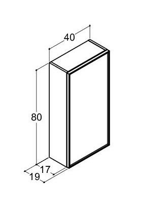 Dansani Luna Urban overskab - H&oslash;jreh&aelig;ngslet - Hvid mat/Sort ramme
