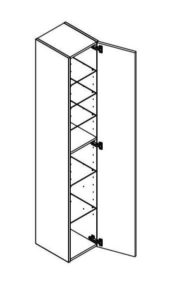 Dansani Luna Urban h&oslash;jskab 30 - H&oslash;jreh&aelig;ngslet - Sort eg