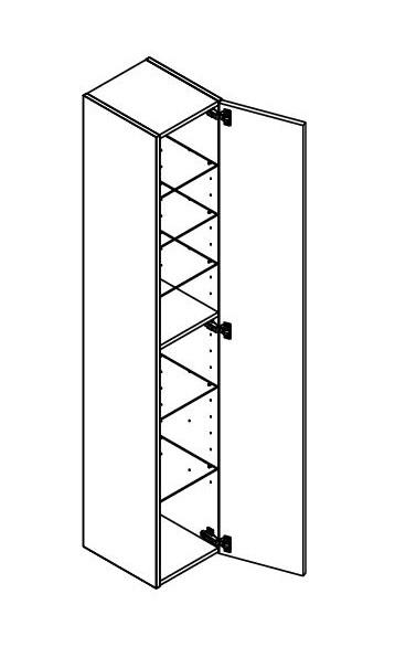 Dansani Luna Urban h&oslash;jskab 30 - Venstreh&aelig;ngslet - Natur eg