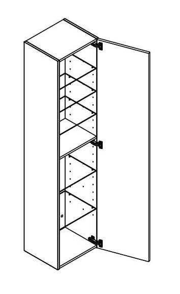 Dansani Luna Urban h&oslash;jskab 40 - H&oslash;jreh&aelig;ngslet - Natur eg