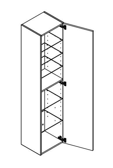 Dansani Luna Urban h&oslash;jskab 40 - Venstreh&aelig;ngslet - Natur eg