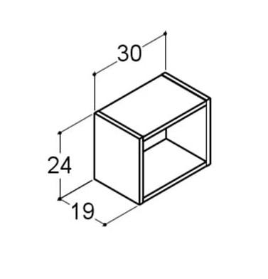 Dansani YOU Urban &aring;bent skab t/v&aelig;g og overskabe 30 cm - Valgfri farve