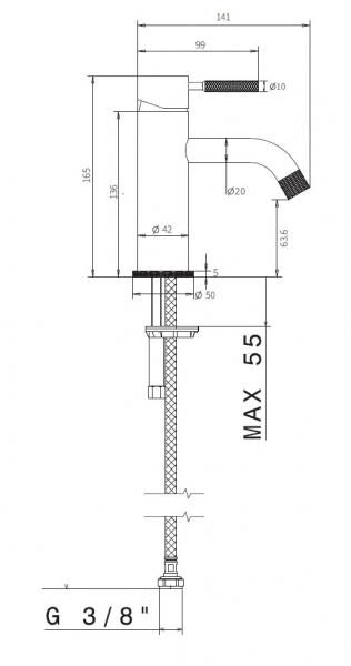 Cass&oslash;e Noba W6 h&aring;ndvaskarmatur - Mat bronze