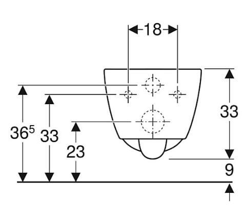 Geberit iCon toiletpakke m/s&aelig;de, lav cisterne og hvid betjening