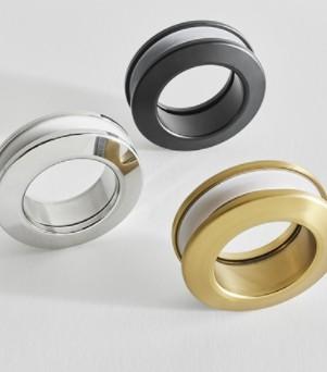 Hafa Infinity bruseniche m/fast v&aelig;g - Klar glas - Messing - 90x90 cm