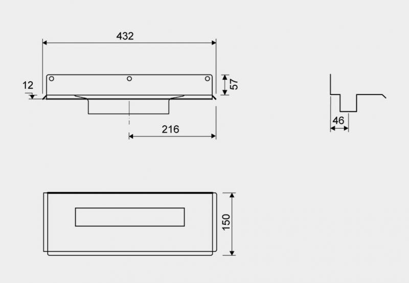 Unidrain 1004 afl&oslash;bsarmatur - Mod bagv&aelig;g - 300 mm