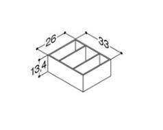 Dansani skuffeindsats til h&oslash;j skuffe - Egetr&aelig;