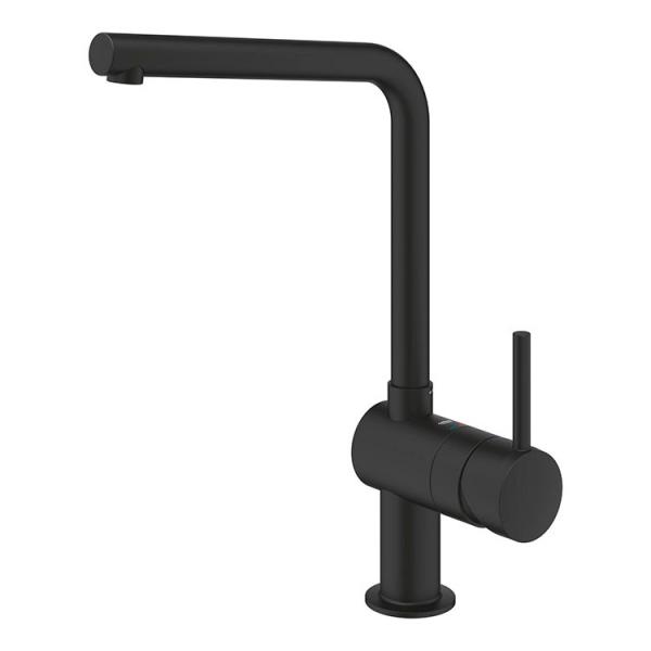 Grohe Minta k&oslash;kkenarmatur m/L-tud - Mat sort