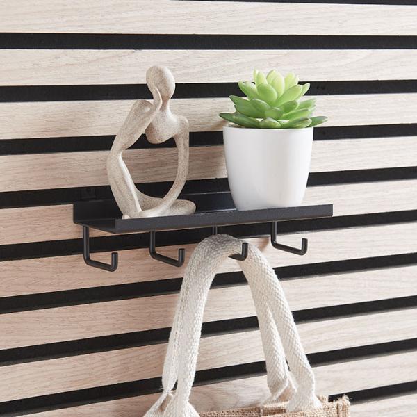 Hylde til akustikpanel inkl. 4 kroge - Dyb - Vandret/lodret