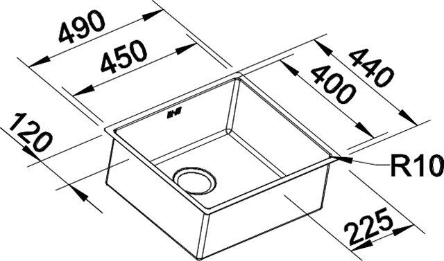 Blanco Claron 450-U k&oslash;kkenvask - Rustfrit st&aring;l