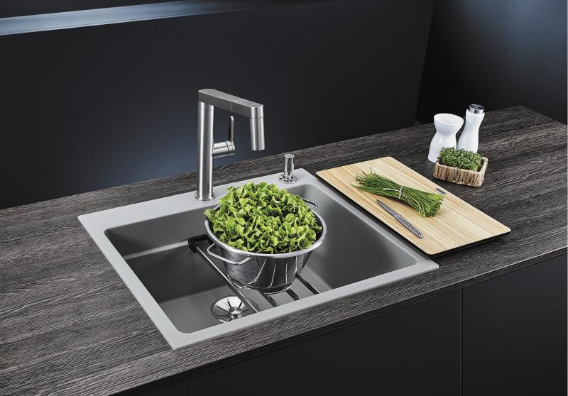 Outlet - Blanco Etagon 6 k&oslash;kkenvask - Aluminium - 1 stk. tilbage