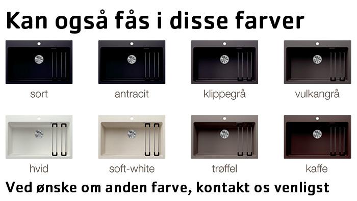 Blanco Etagon 6 k&oslash;kkenvask m/Linus k&oslash;kkenarmatur - Vulkangr&aring;