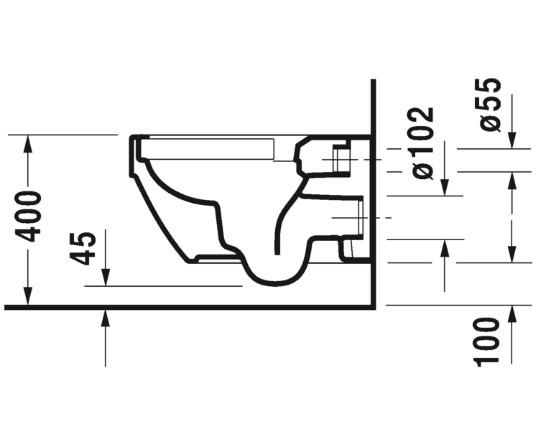 Duravit Vero Air v&aelig;gh&aelig;ngt toilet m/wondergliss