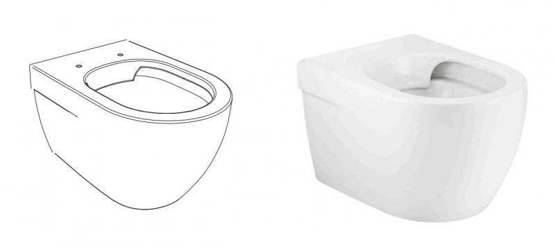 Pressalit v&aelig;gh&aelig;ngt toilet m/Sway D2 s&aelig;de