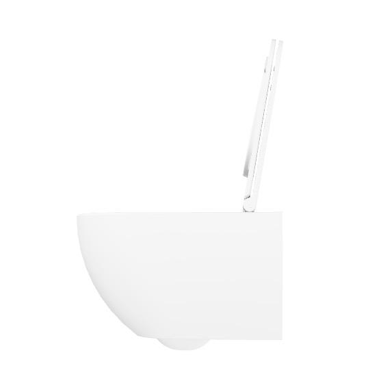 Lavabo Comoda rimless v&aelig;gh&aelig;ngt toilet inkl. EasyClean og s&aelig;de m/soft-close - Hvid