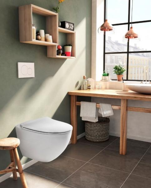 Pressalit Sway Norden toilets&aelig;de m/Soft Close og Lift-Off - Hvid