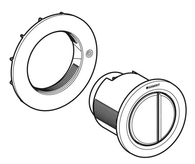 Geberit Omega01 Remote trykknap til pladev&aelig;g - Hvid