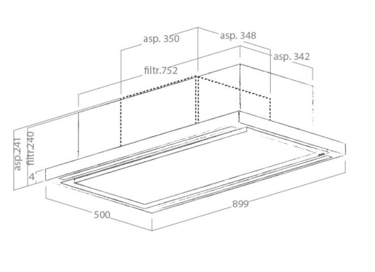 Eico Cloud Seven IX/F/90 emh&aelig;tte til indbygning i loft - Rustfrit st&aring;l