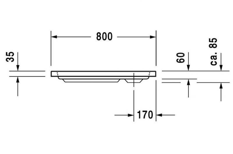 Duravit D-Code brusekar 800x800mm