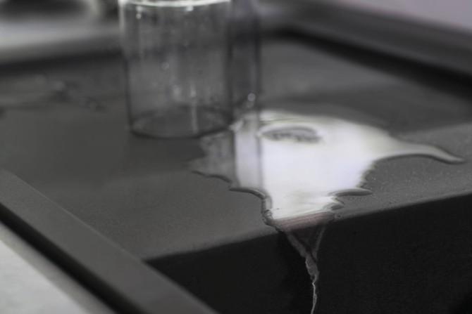 hansgrohe S514-F450 k&oslash;kkenvask m/afl&oslash;bsbakke - Vask til h&oslash;jre - Graphite black