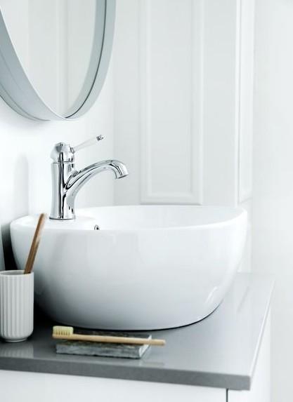 Damixa Tradition 1 grebs h&aring;ndvaskarmatur u/bundventil - Krom