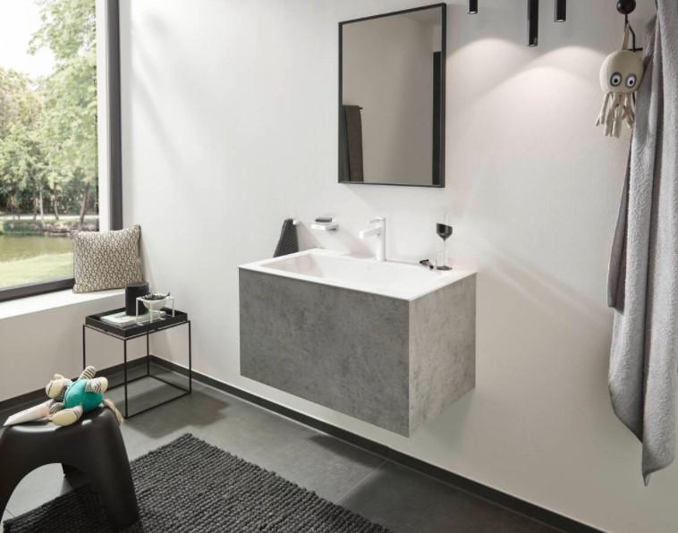 Hansgrohe Finoris 100 h&aring;ndvaskarmatur m/push-open - Mat hvid