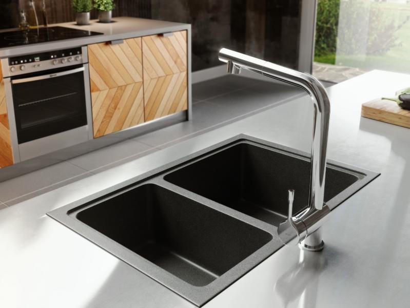 Ideal Standard Geometry A4 k&oslash;kkenarmatur m/udtr&aelig;k - Krom