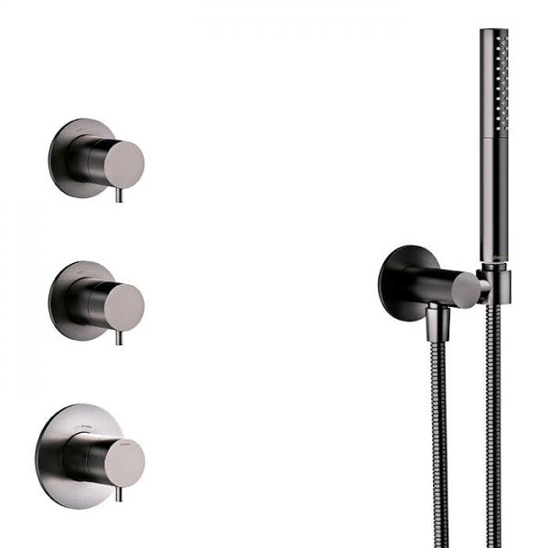 Damixa Iris XS 2 brusesystem til indbygning - Loft - B&oslash;rstet grafitgr&aring;