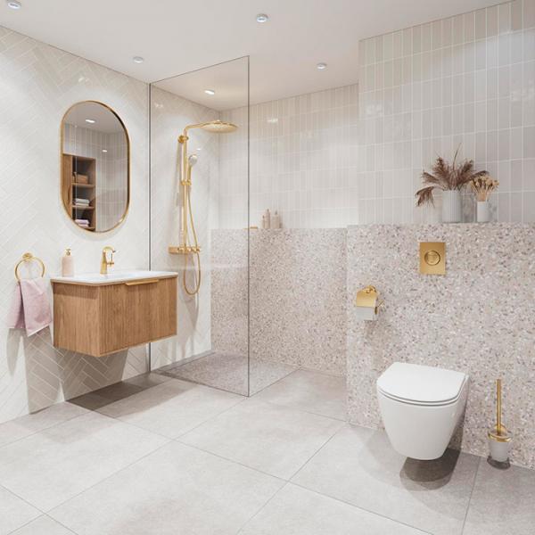 GROHE Euphoria SmartControl 310 Duo brusesystem - B&oslash;rstet cool sunrise