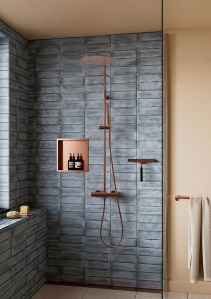 Damixa Zen badev&aelig;relseshylde til indbygning - Rektangul&aelig;r - B&oslash;rstet kobber