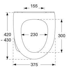 Pressalit v&aelig;gspand og Sign Art toilets&aelig;de m/soft-close & quick release