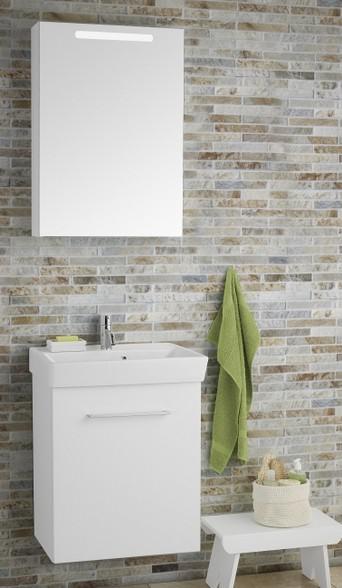 Dansani Mido m&oslash;bels&aelig;t 50 m/1 l&aring;ge og Capella vask - Hvid mat