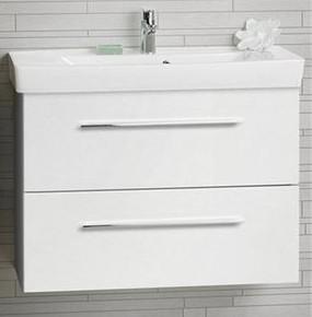 Dansani Mido+ 80 m&oslash;bels&aelig;t m/2 skuffer og Capella vask - Hvid mat