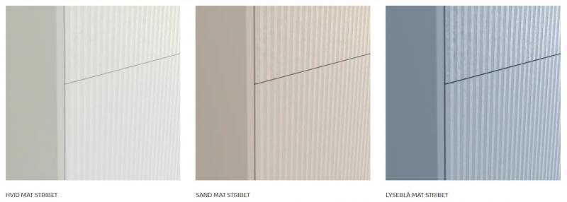 Dansani Mido+ Classic 101 m&oslash;bels&aelig;t m/Amber vask og 2 skuffer - Striber/mat sand