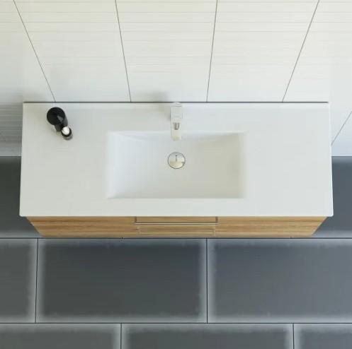 Dansani Mido+ 120 m&oslash;belpakke m/Amber vask og 2 skuffer - Varm eg