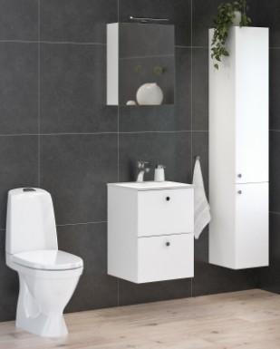 Gustavsberg Graphic Base 45 m&oslash;belpakke - Hvid